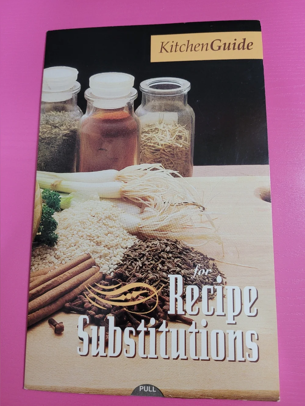 Vintage Recipe Substitution Guide Pull Out Card #15167 (0878)